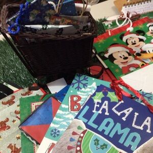 Christmas lot750 sleigh with gift bags
